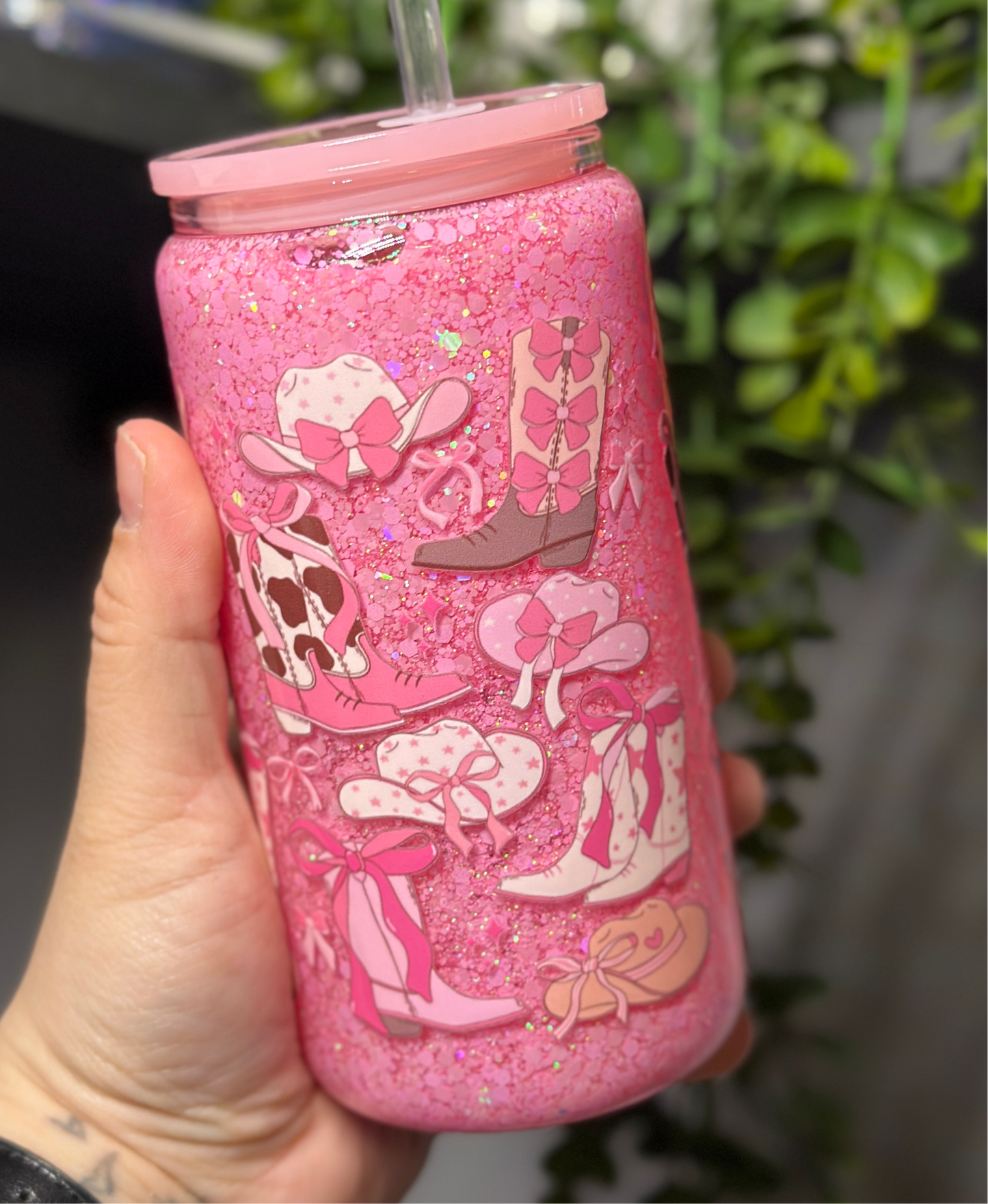 Cowgirl Themed snowglobe