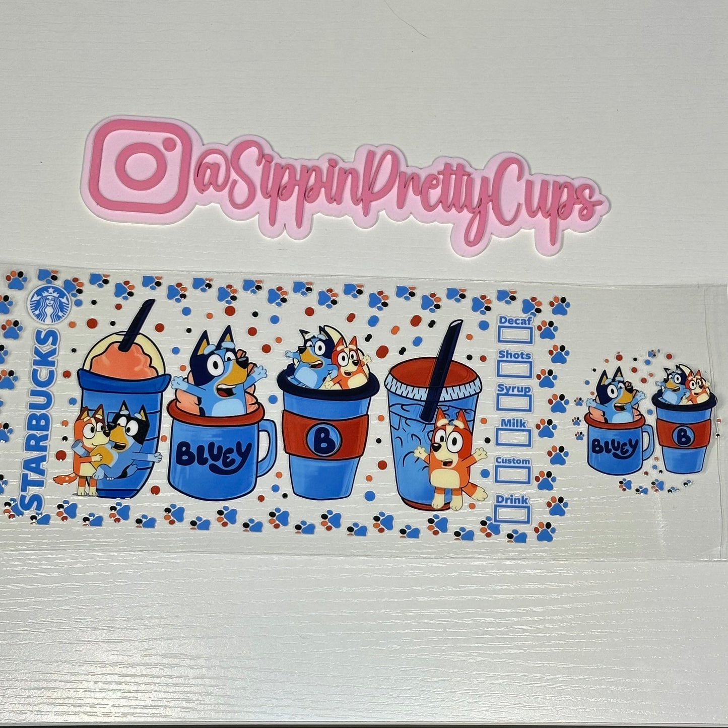 Bluey / Bluey Cup WITH UV DTF LID