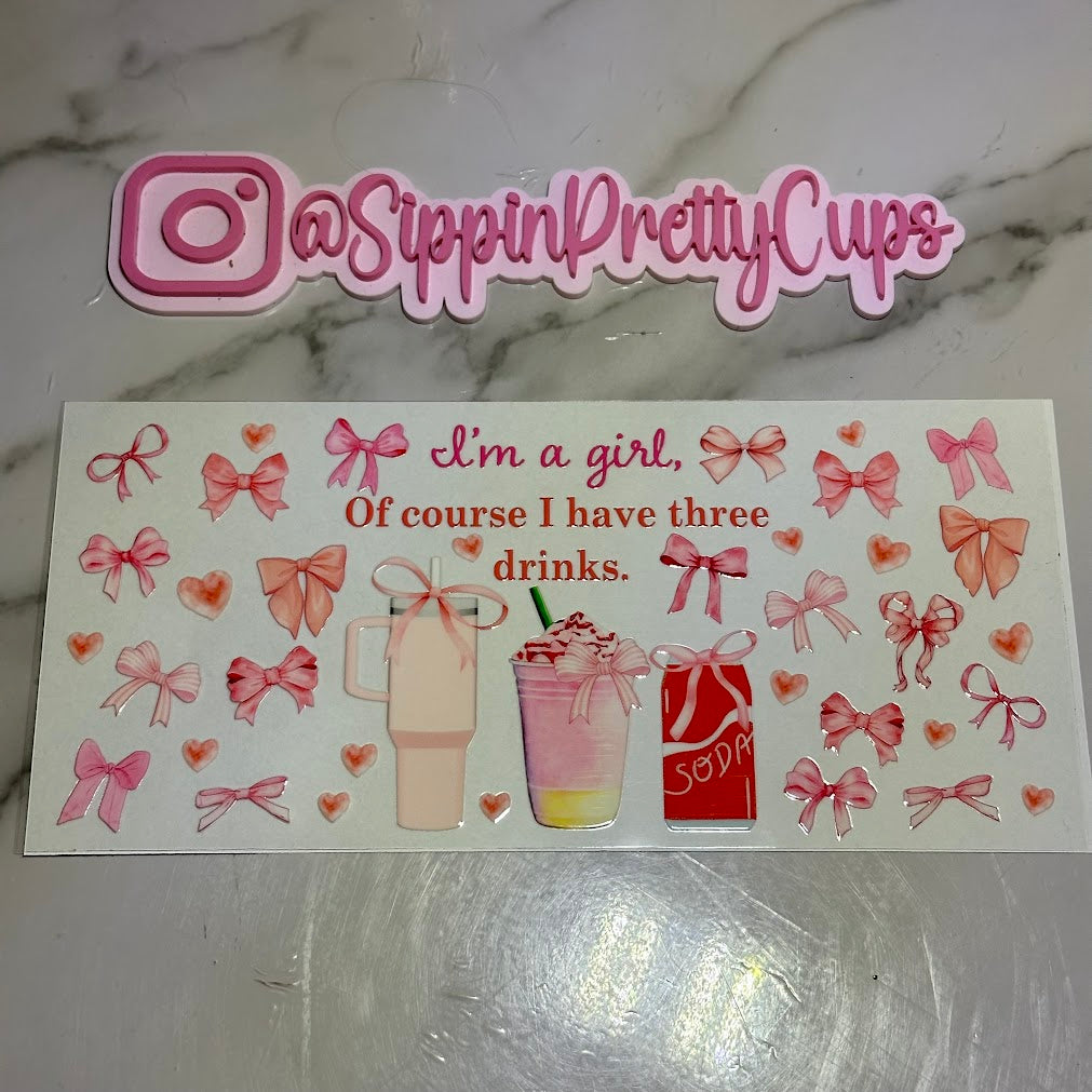 I'm a Girl 3 drinks
