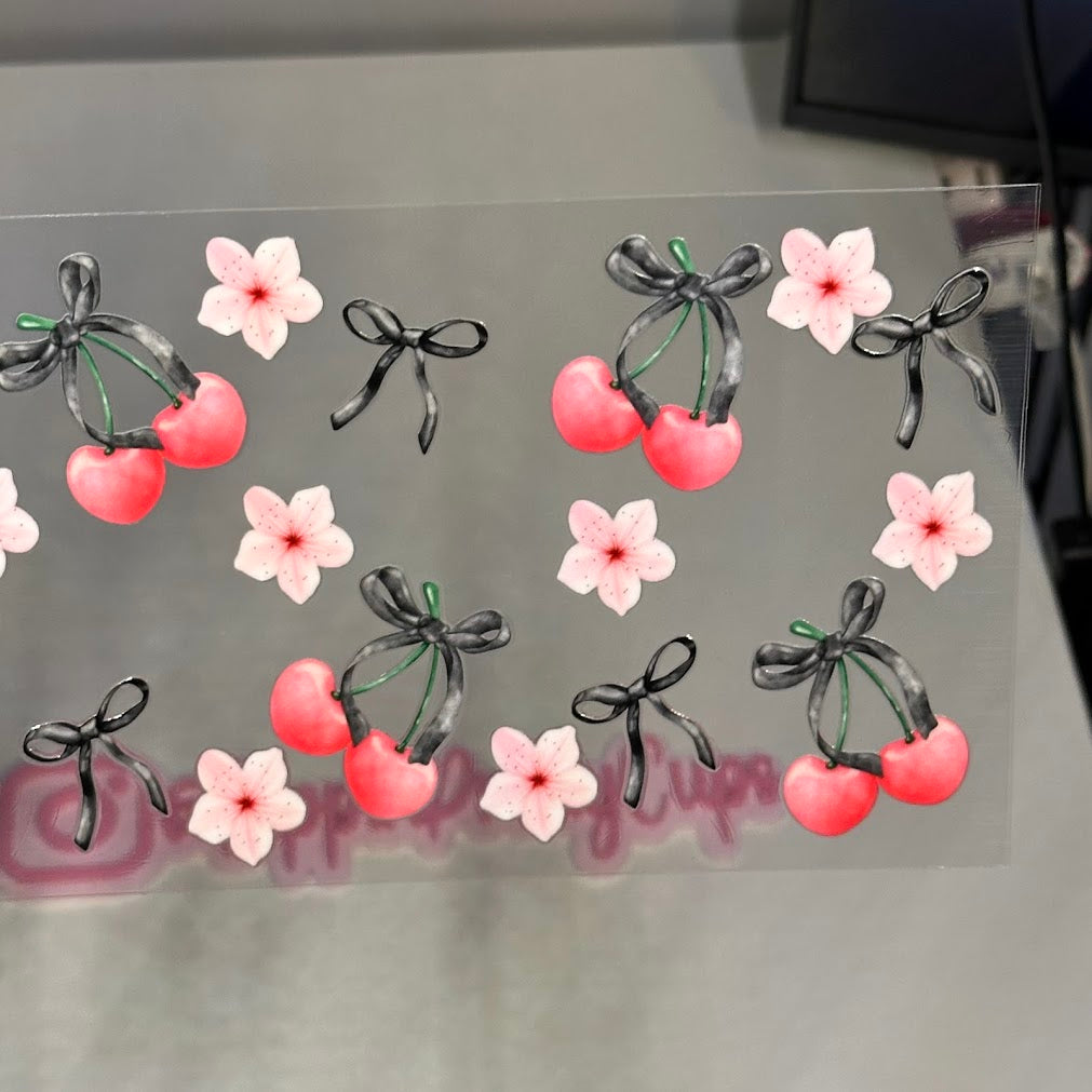 Cherry / Cherry black bow