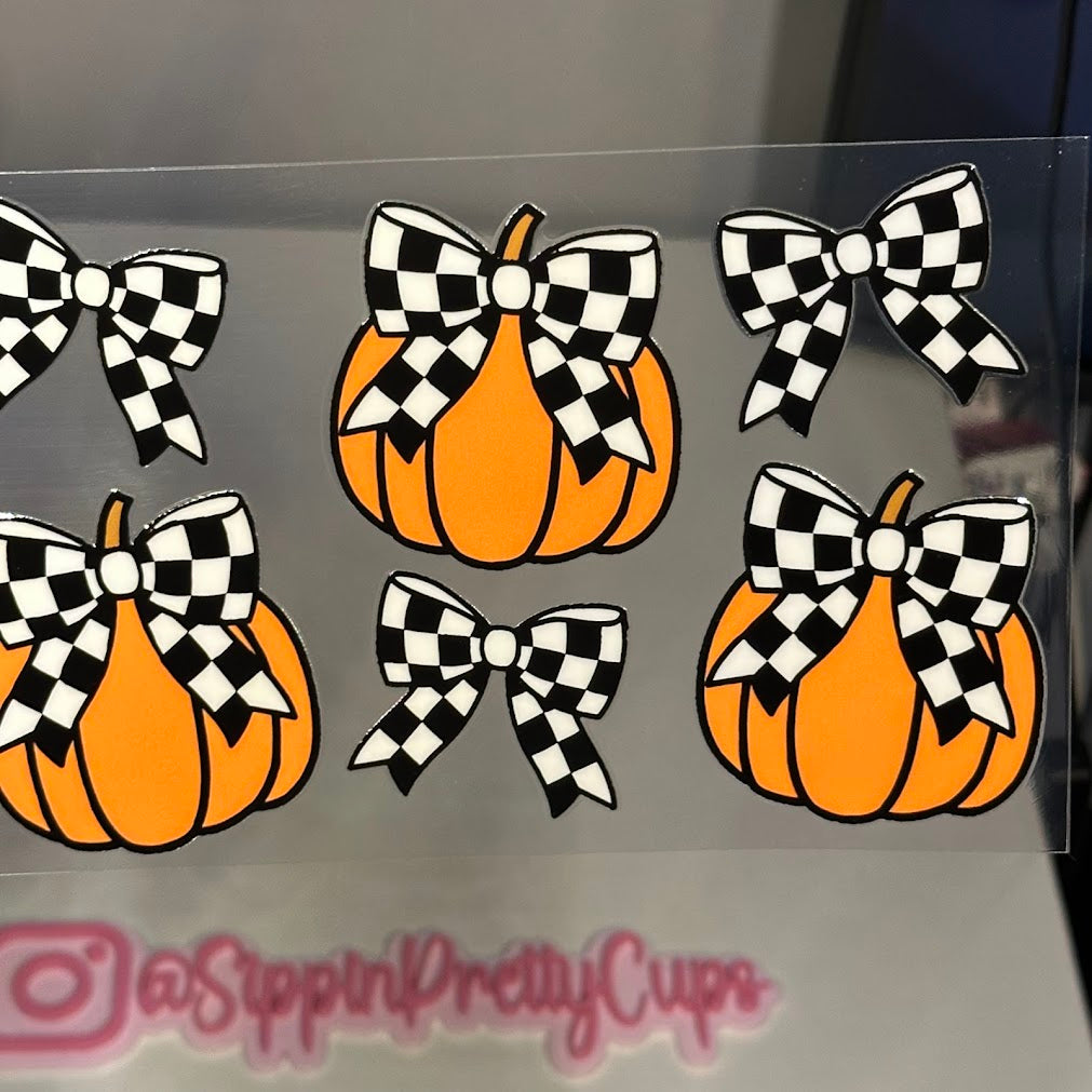 Halloween / Pumpkin Checker bows