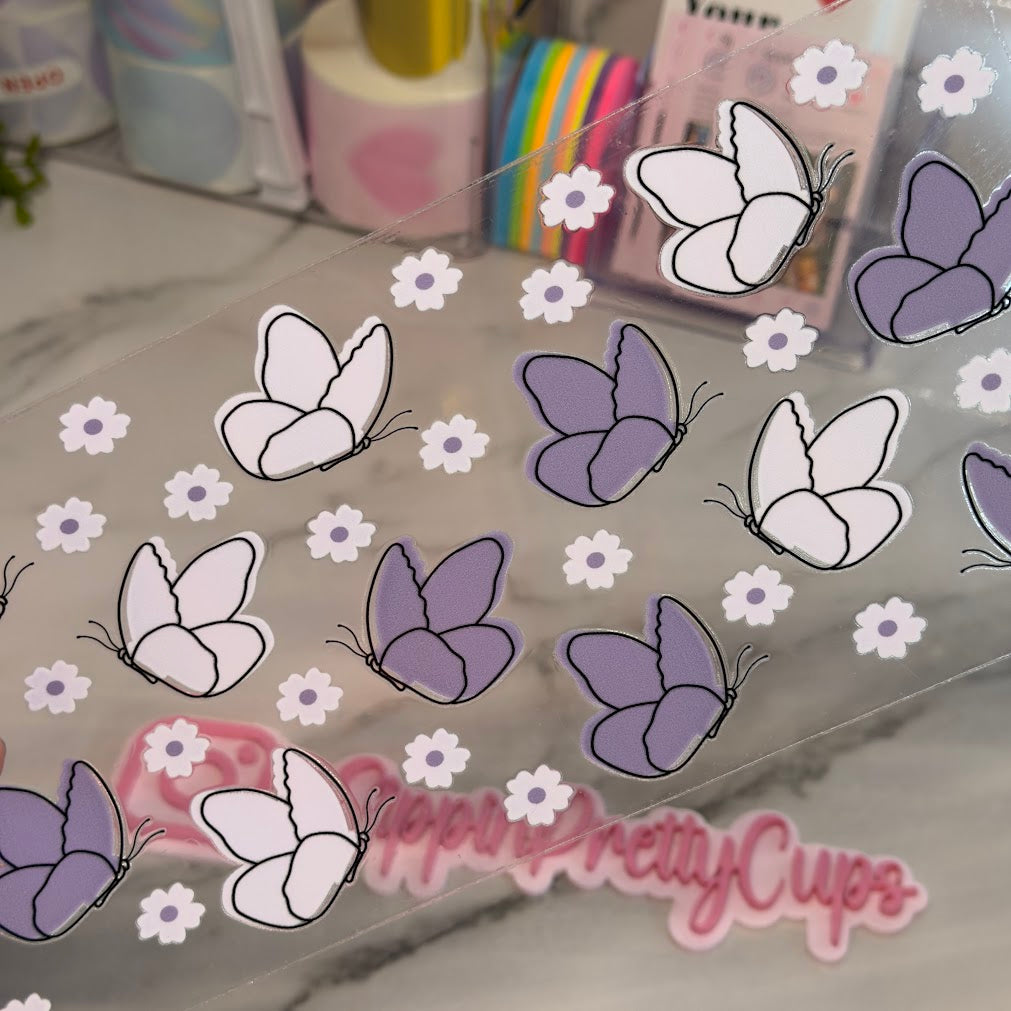 Butterflies / Purple Butterflies and Flowers