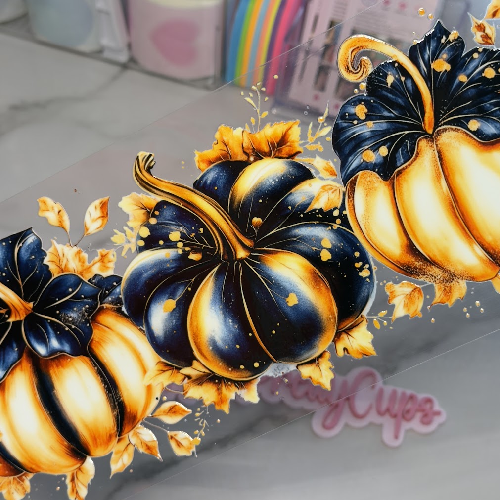 Fall / Blue and Gold Pumpkins