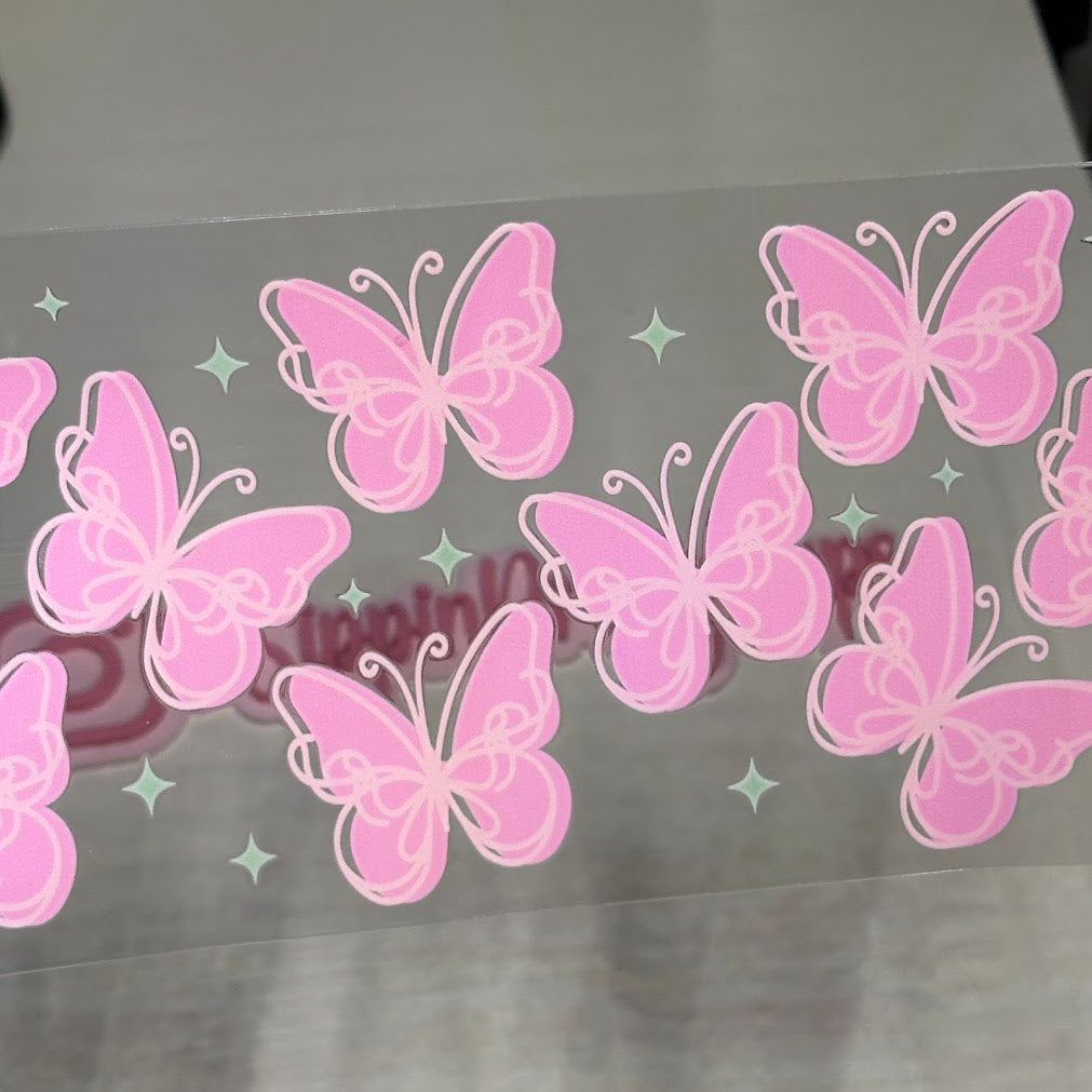Butterflies / Pink Butterfly and stars
