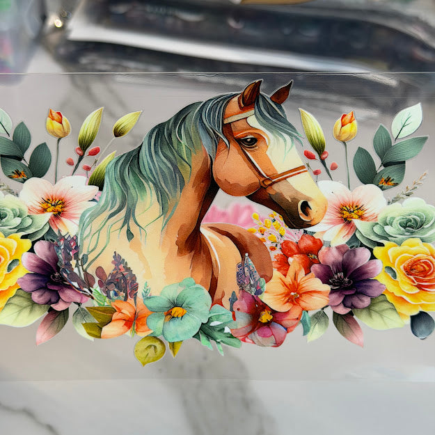 Western / Horse and Flowers