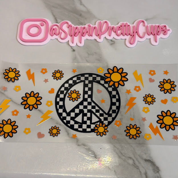Boho / Peace Sign and Flowers