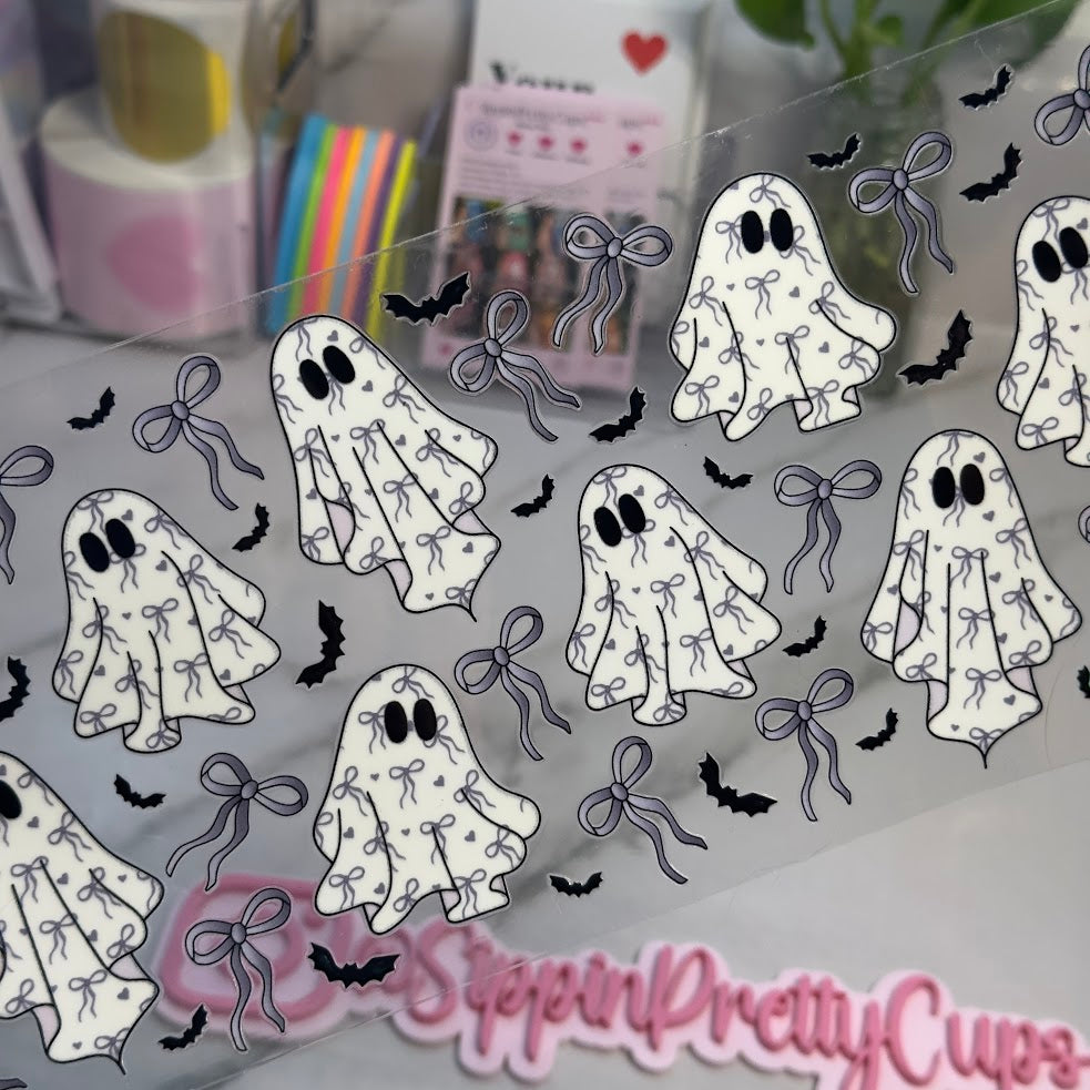 Halloween / Gray Bows Ghosts