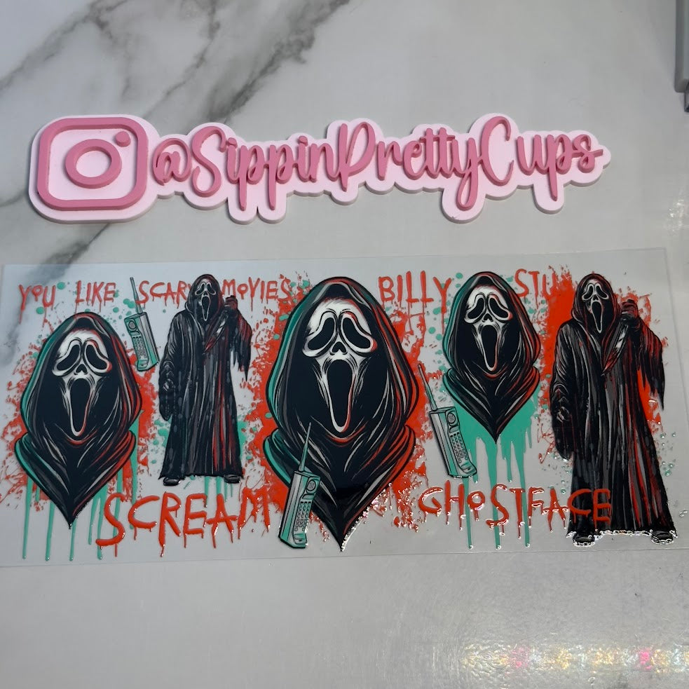 Halloween / Ghostface Scream Blue and Red