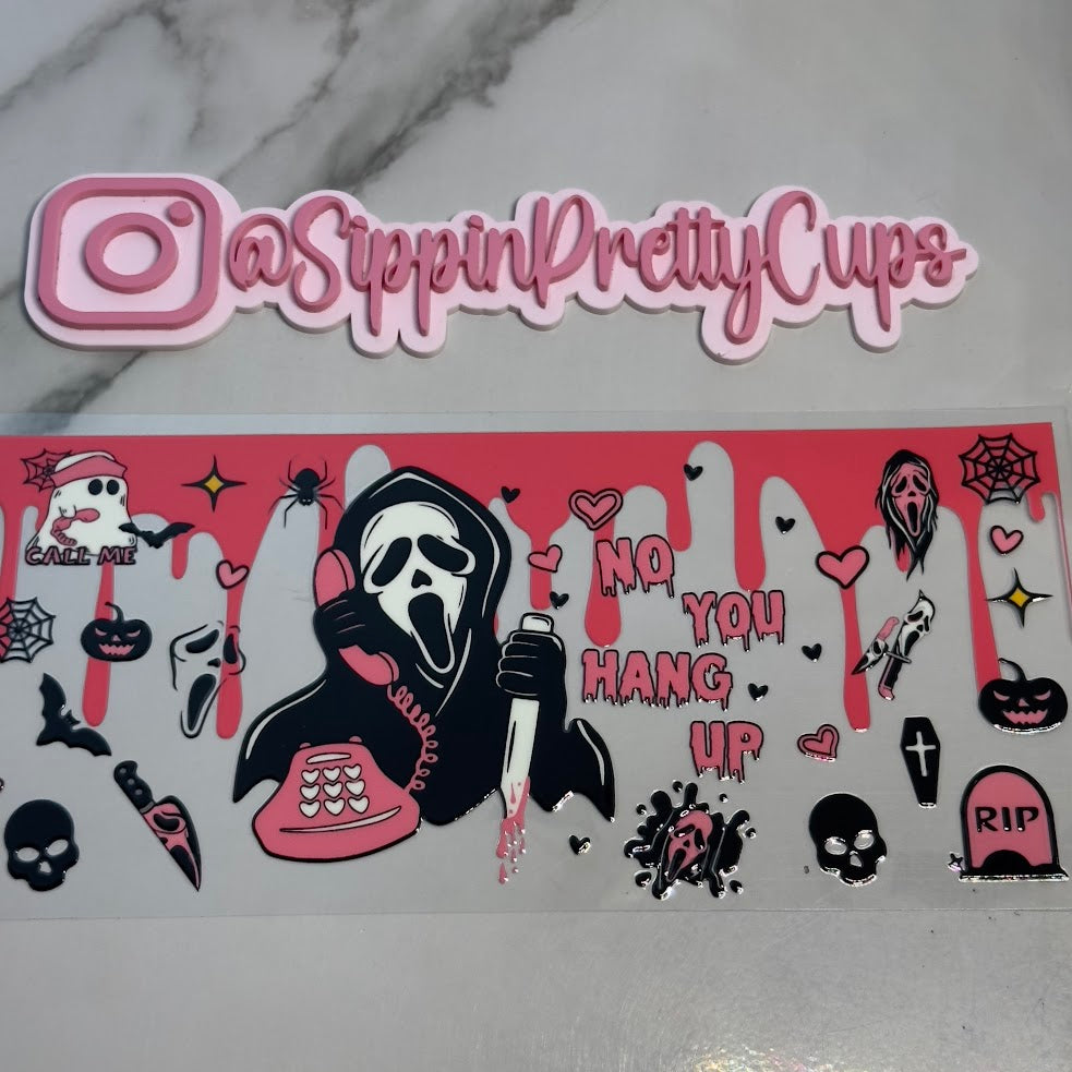 Halloween / Ghostface Scream Pink Drip