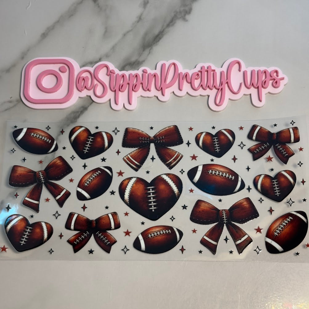 Sports / Football Hearts and Bows