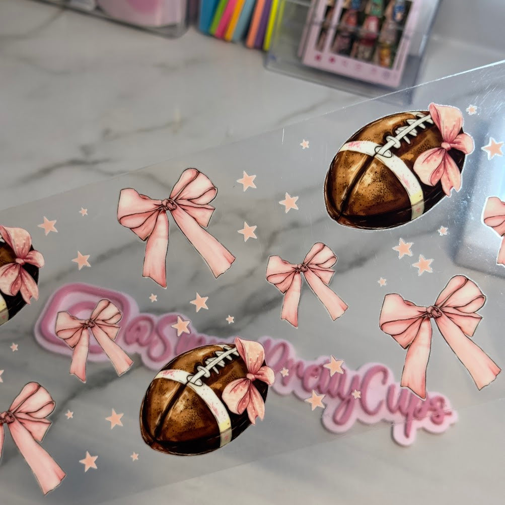 Sports / Pink Bows Girly Football