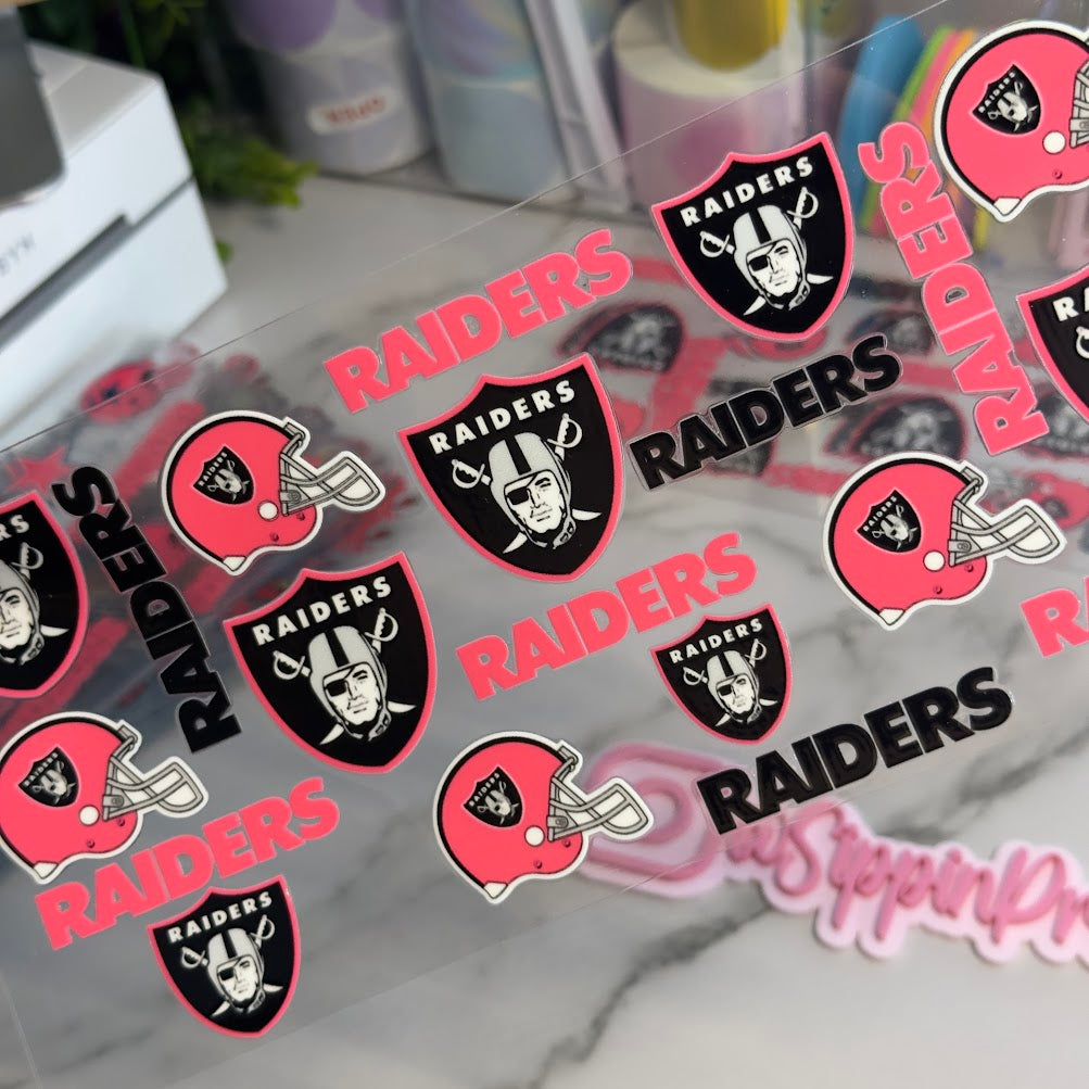 Sports / Hot Pink and Black Raiders Football Team
