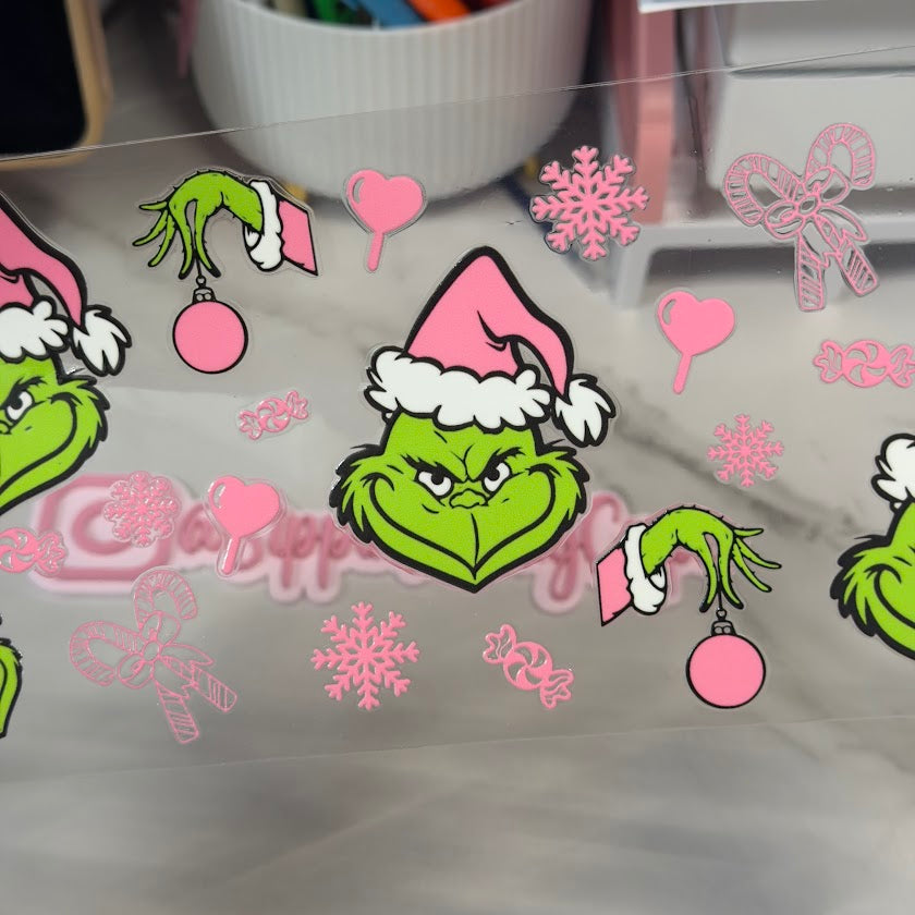 Christmas / Grinch Pink Ornament and Candy