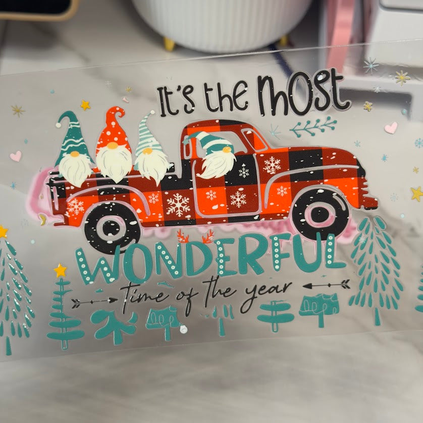 Christmas / Most Wonderful Time of the Year Gnome Red Truck