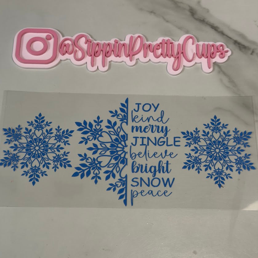 Christmas / Christmas Saying Blue Snowflake