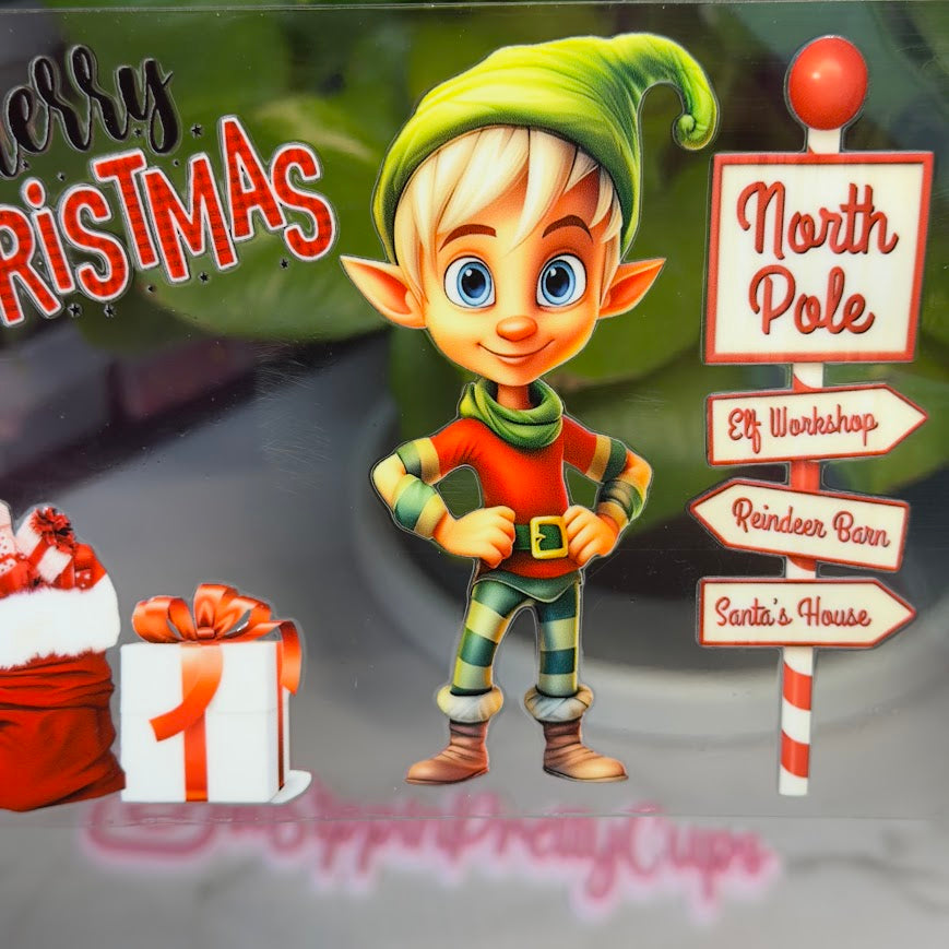 Christmas / Merry Christmas North Pole Boy and Girl Elves