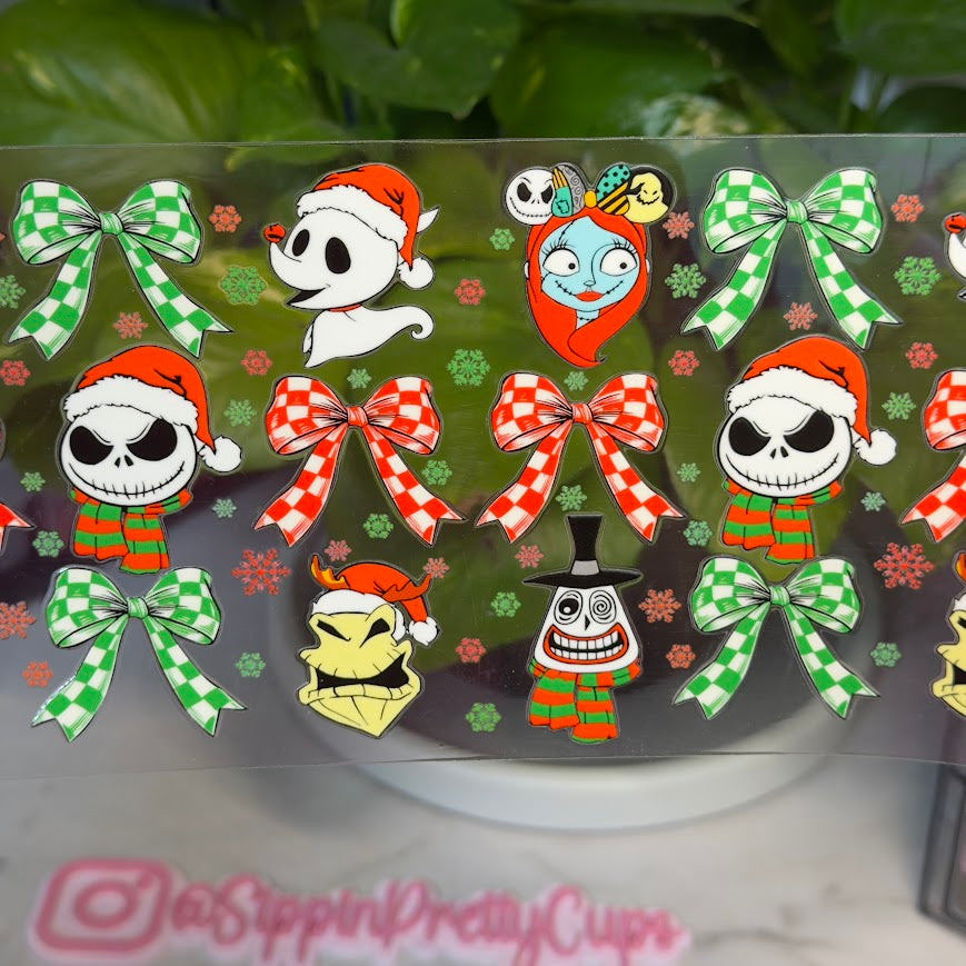 Christmas / Nightmare Before Christmas and Green Red Bows