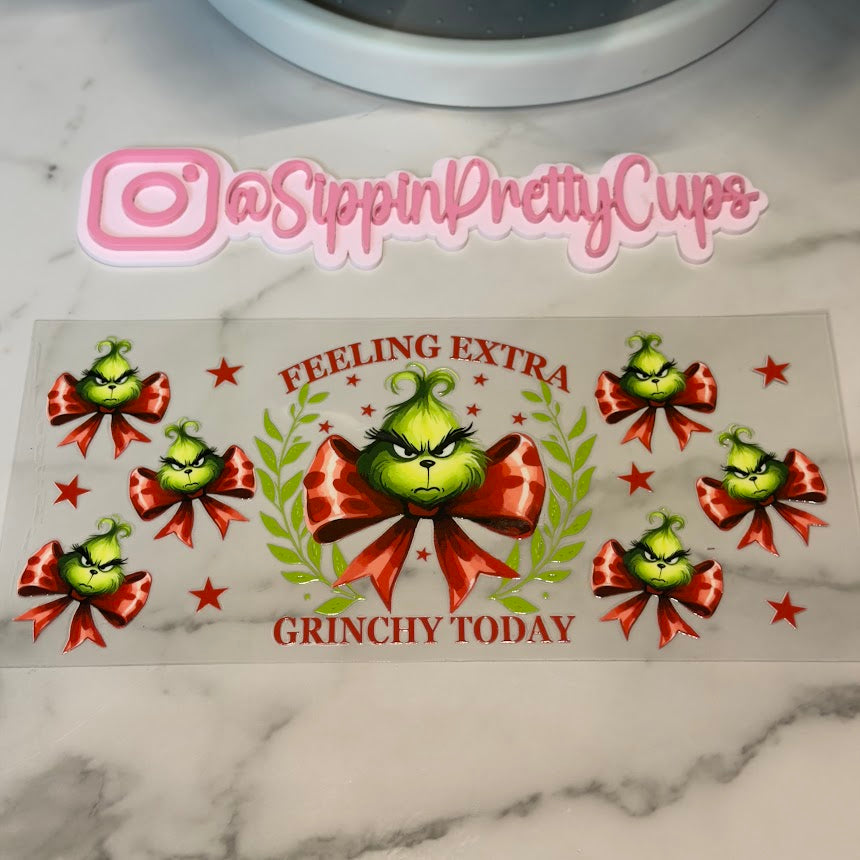 Christmas / Feeling Extra Grinchy Today Red Bow