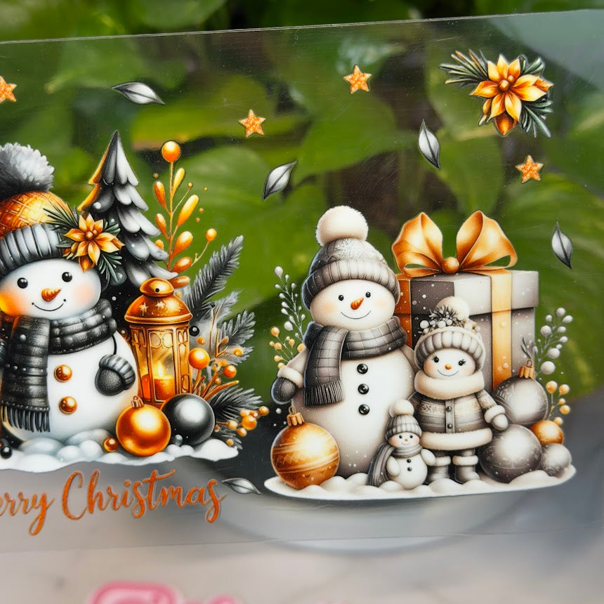 Christmas / Esthetic Snowman gold and black