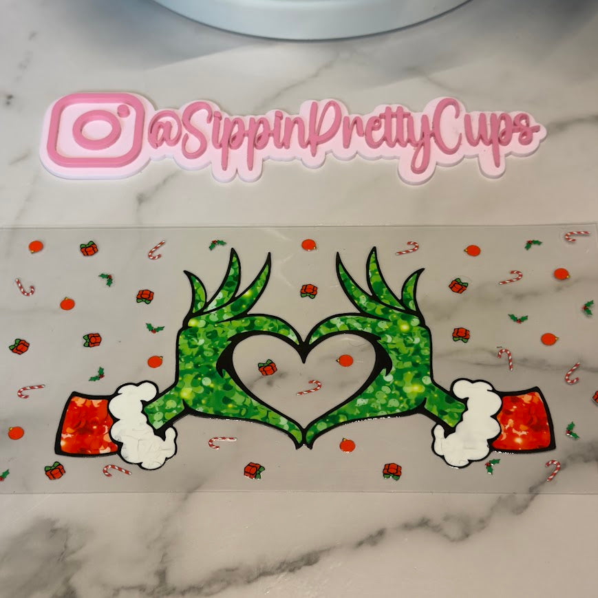 Christmas / Grinch Heart Hands