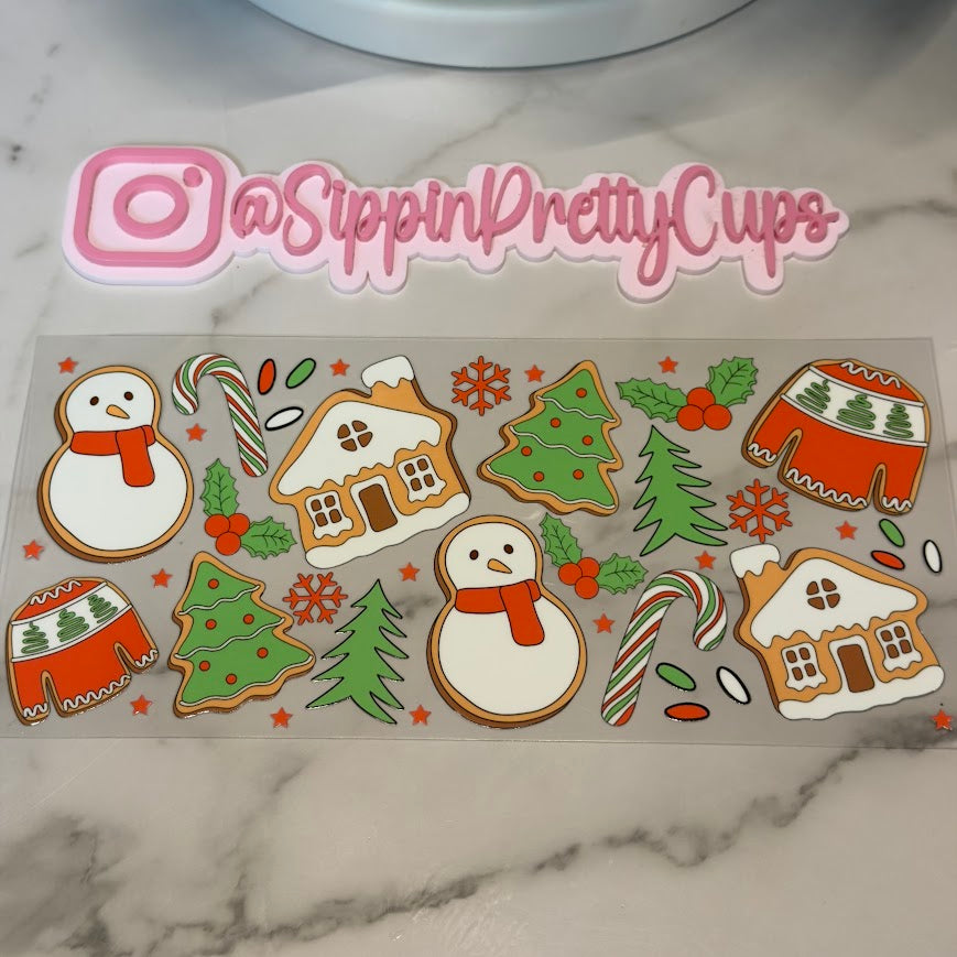 Christmas / House and Snowmen Cookies Trees