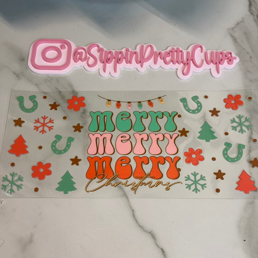 Christmas / Merry Merry Merry Christmas horseshoe