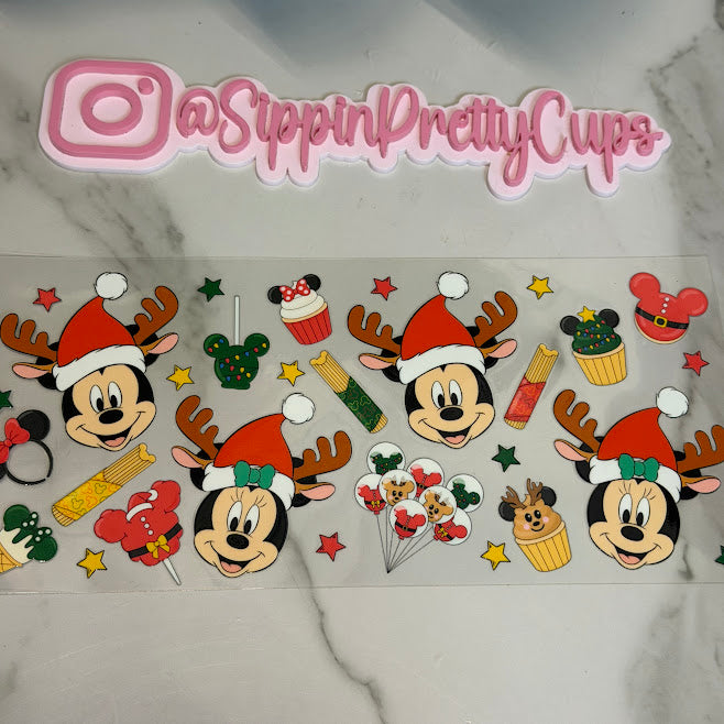 Christmas / Mickey and Minnie Mouse Deer Santa Hat Snacks
