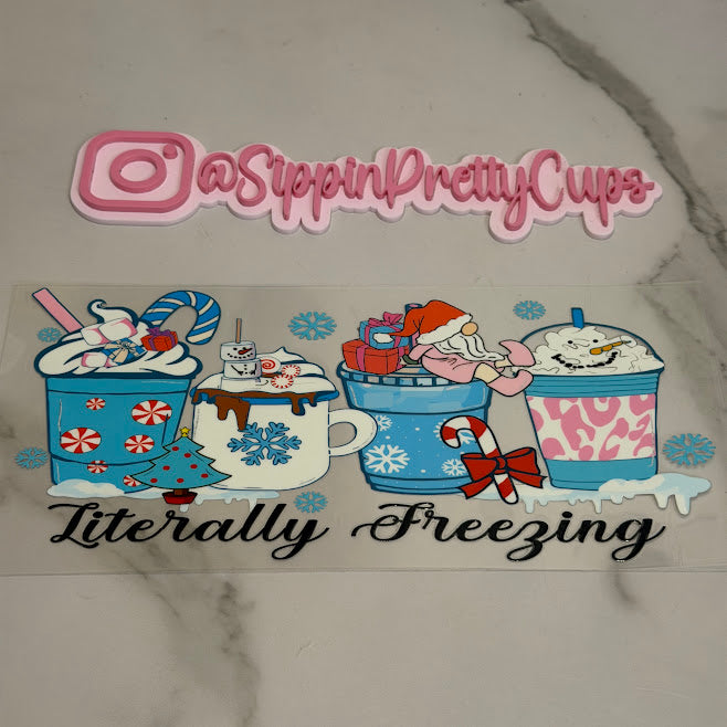 Christmas / Blue literally freezing drinks