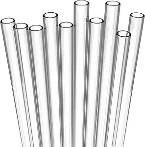 8mm 8In. straight glass straw