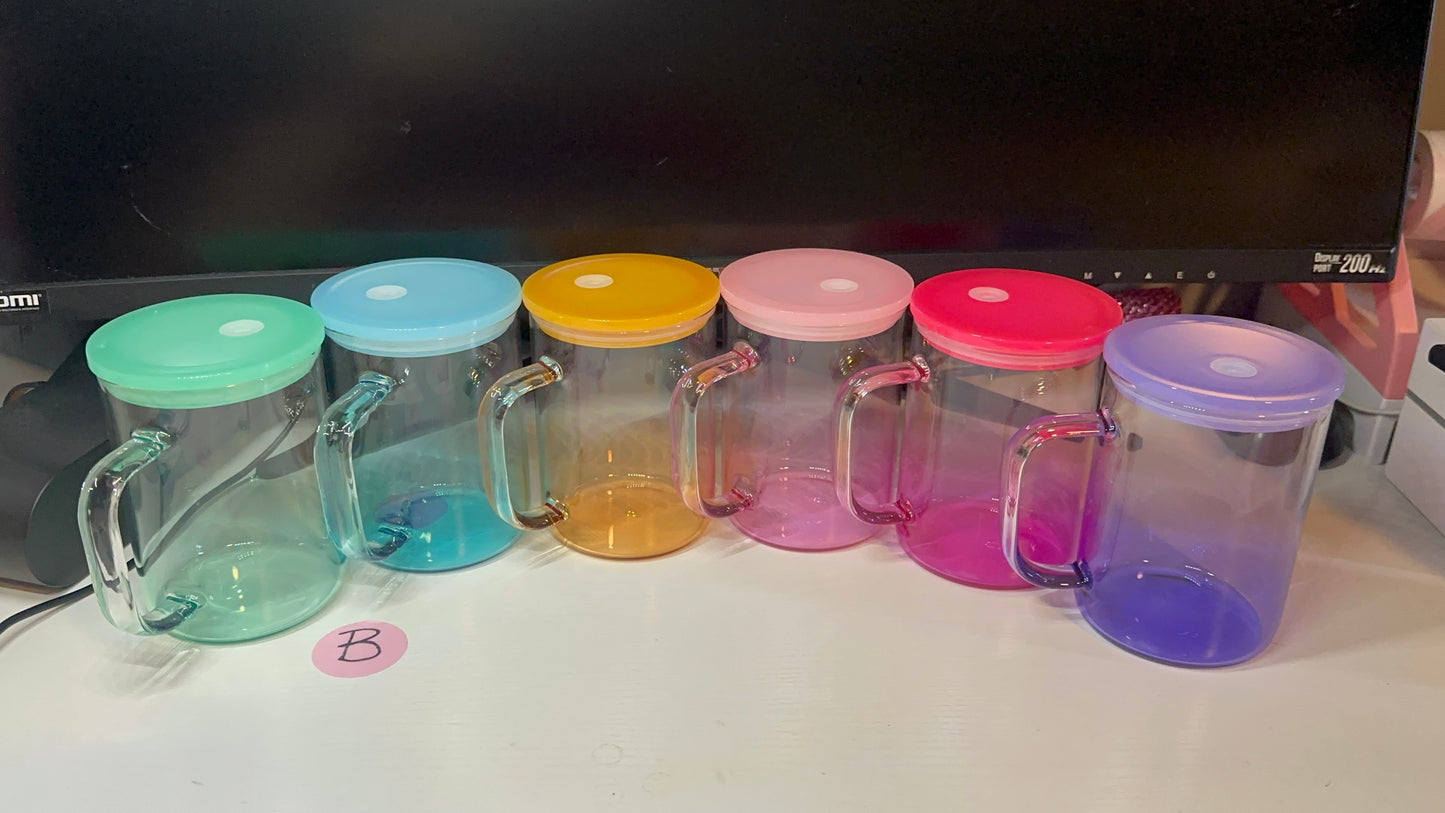 16oz Ombrè glass mugs