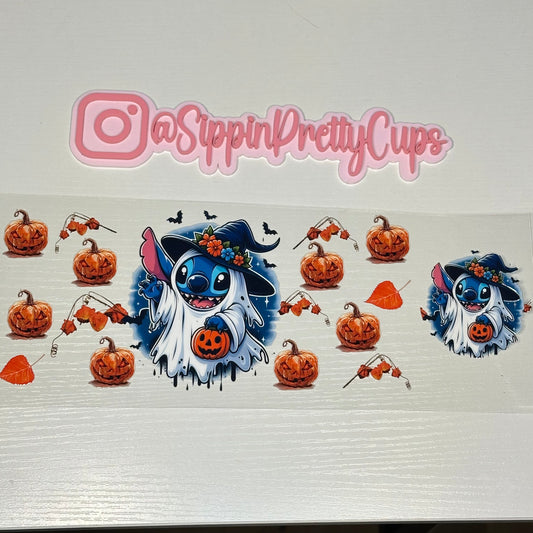 Halloween / Stitch Pumpkin WITH UV DTF LID