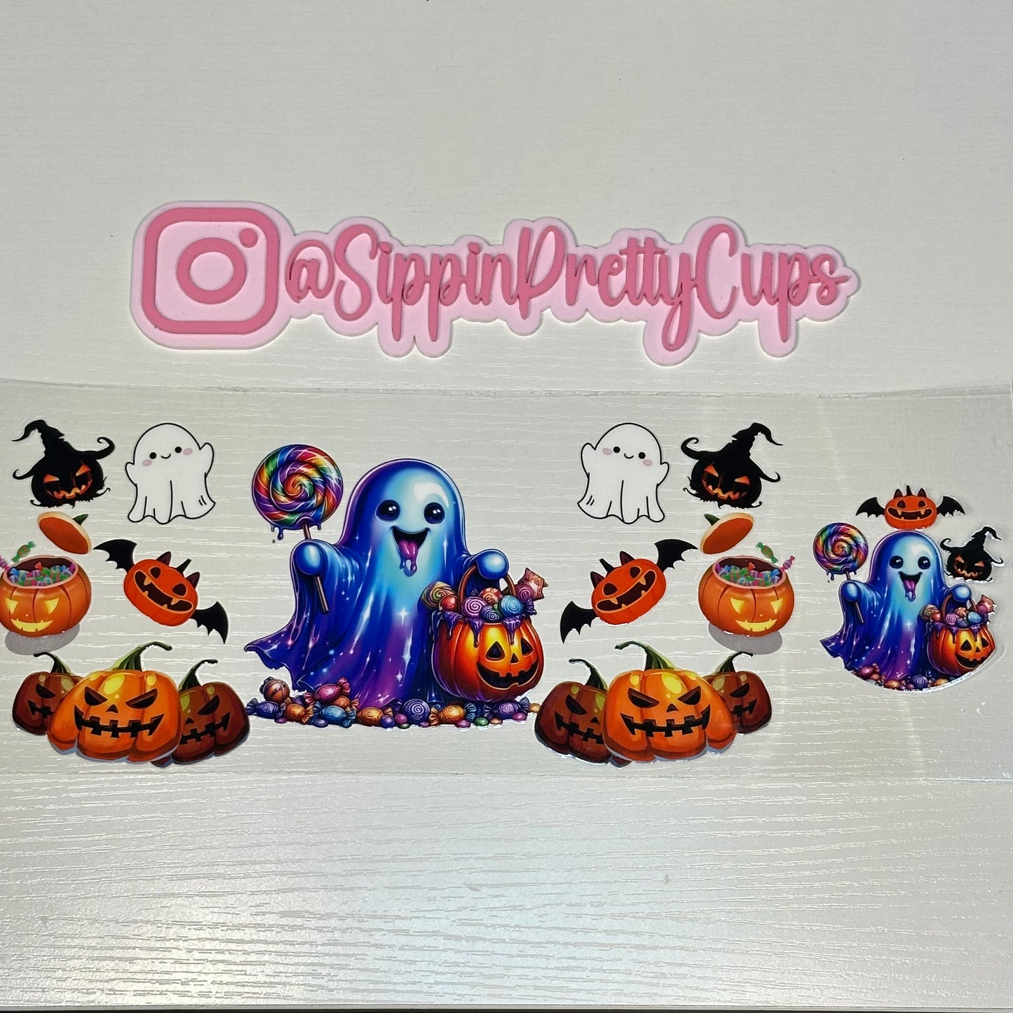 Halloween / Ghost Pumpkins WITH UV DTF LID