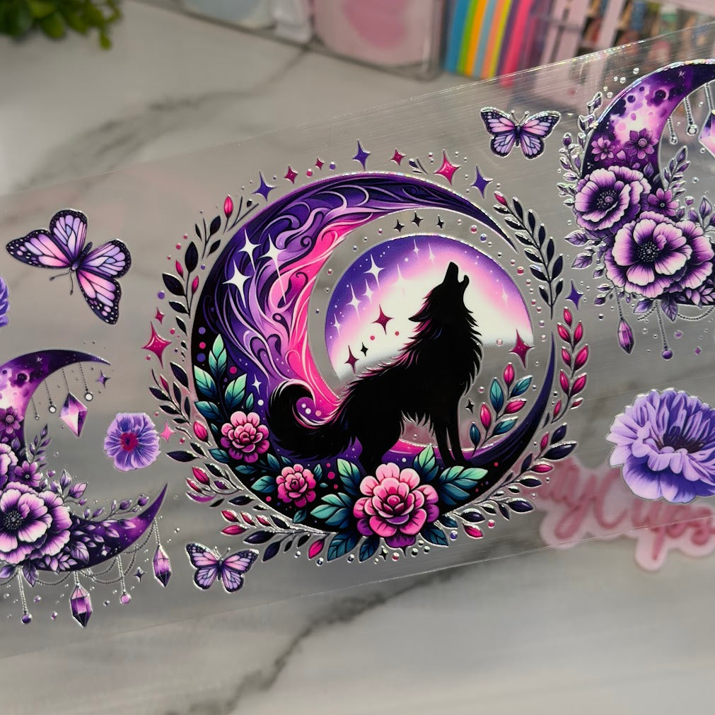 Girly / Purple Moon and Wolf