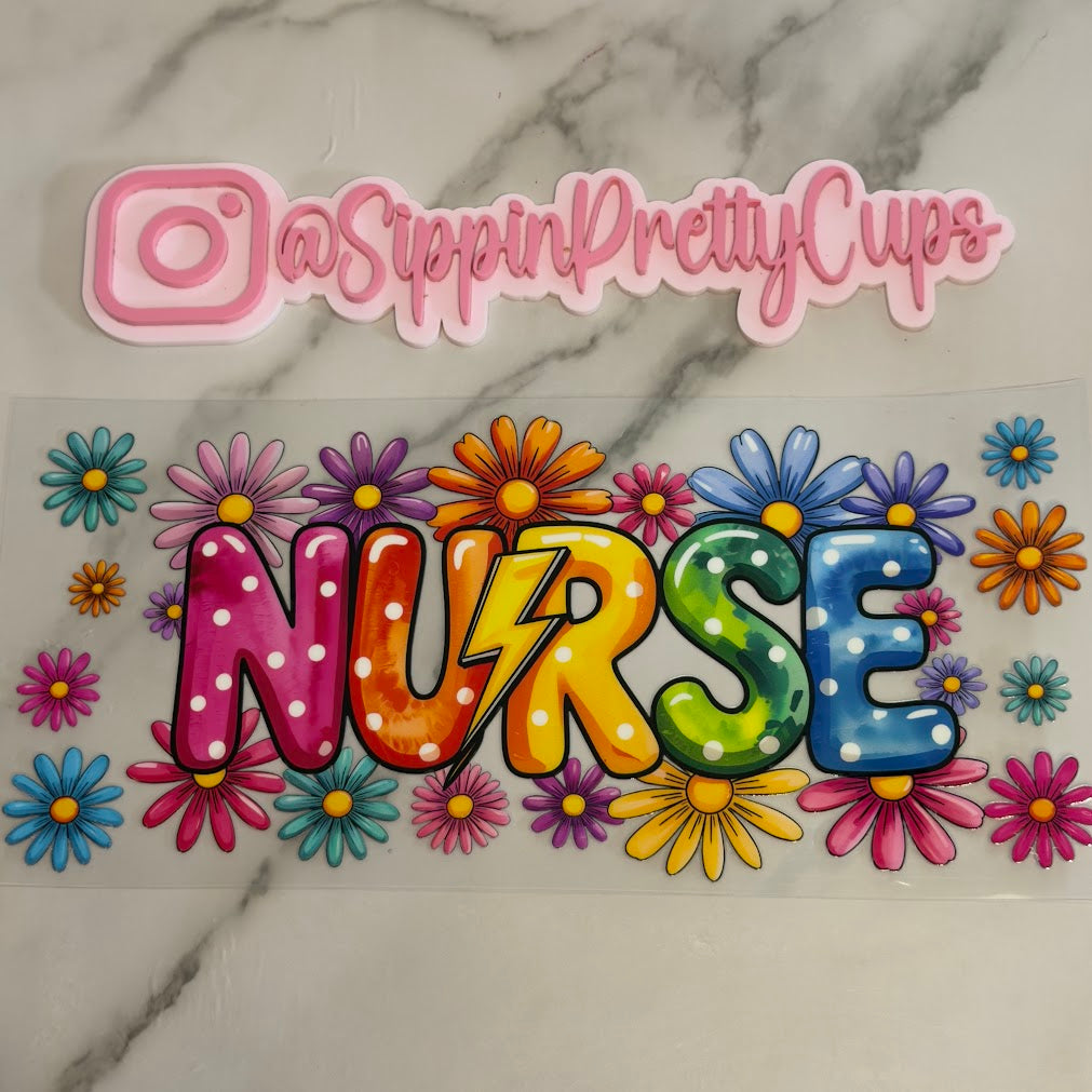 Profession / Colorful Nurse and Flowers