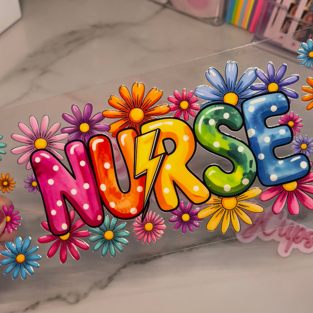 Profession / Colorful Nurse and Flowers