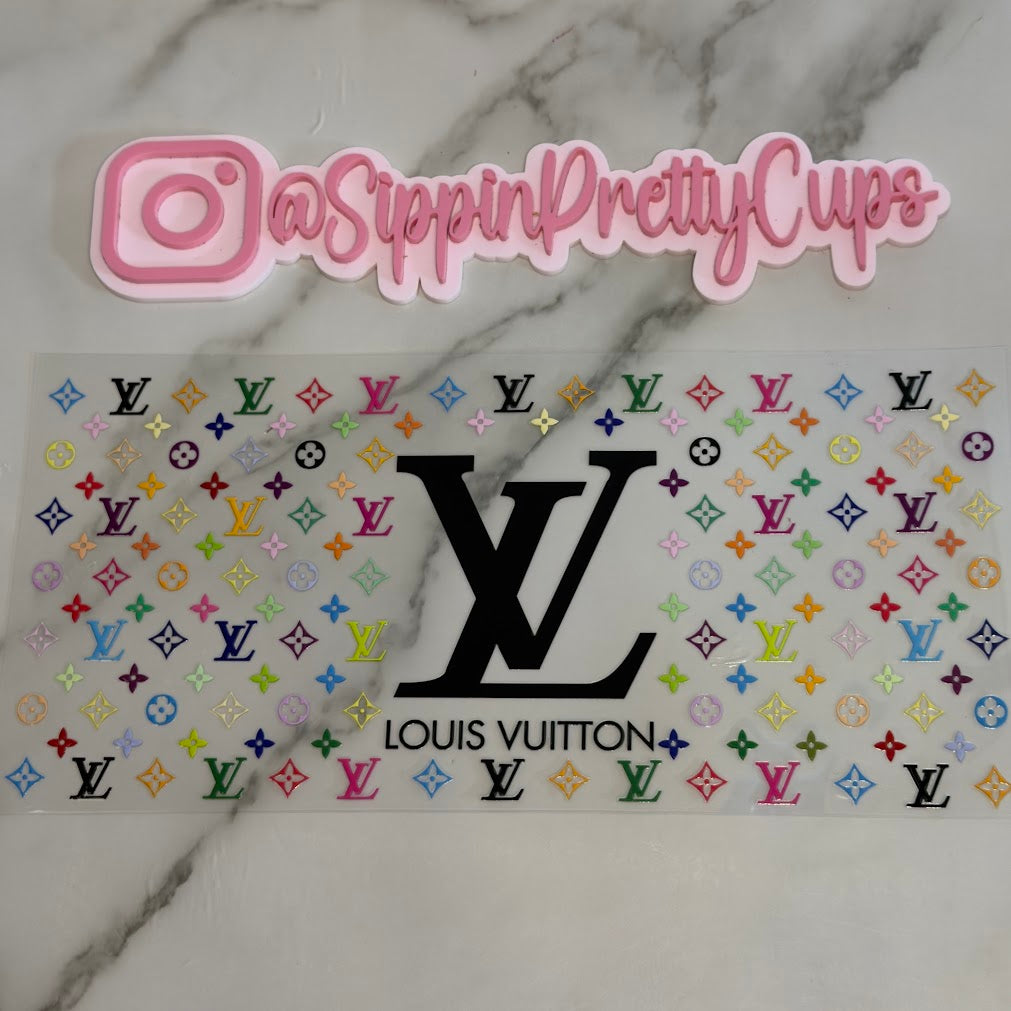 Brand Names / Black LV colorful