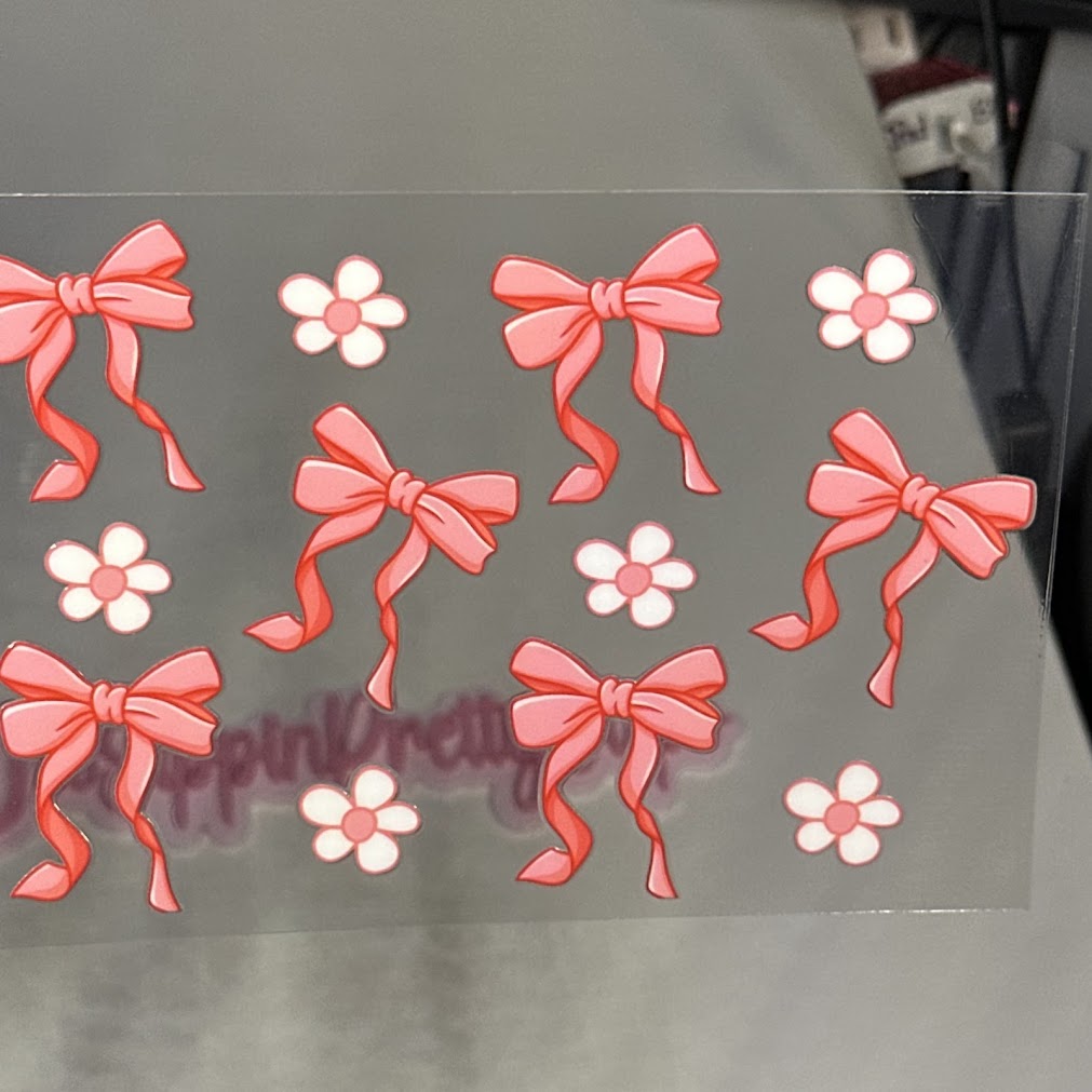 Bows / Pink bows and flowers
