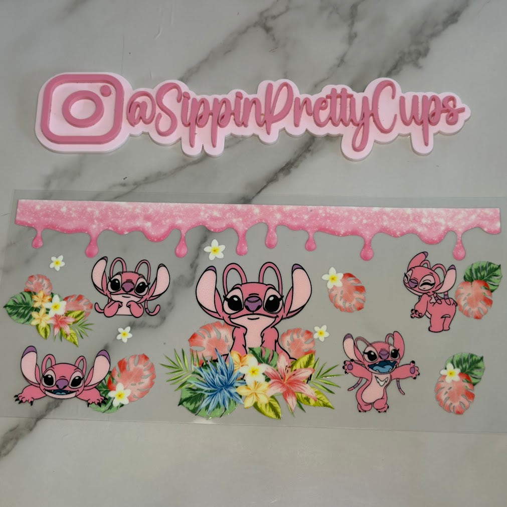 Stitch / Angel Stitch Sparkly Drip