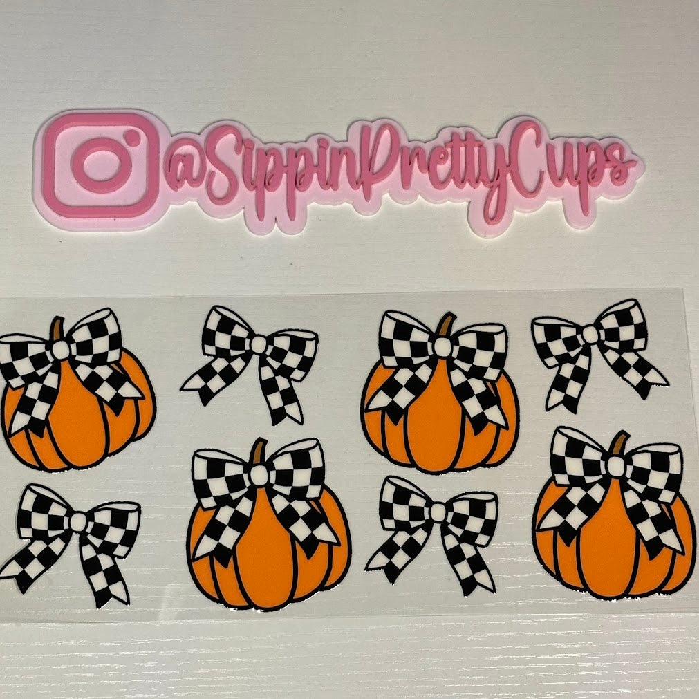 Halloween / Pumpkin Checker bows