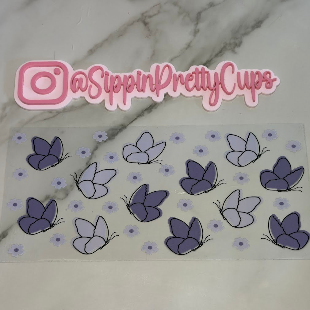 Butterflies / Purple Butterflies and Flowers