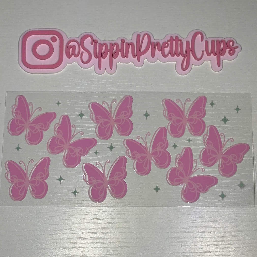 Butterflies / Pink Butterfly and stars