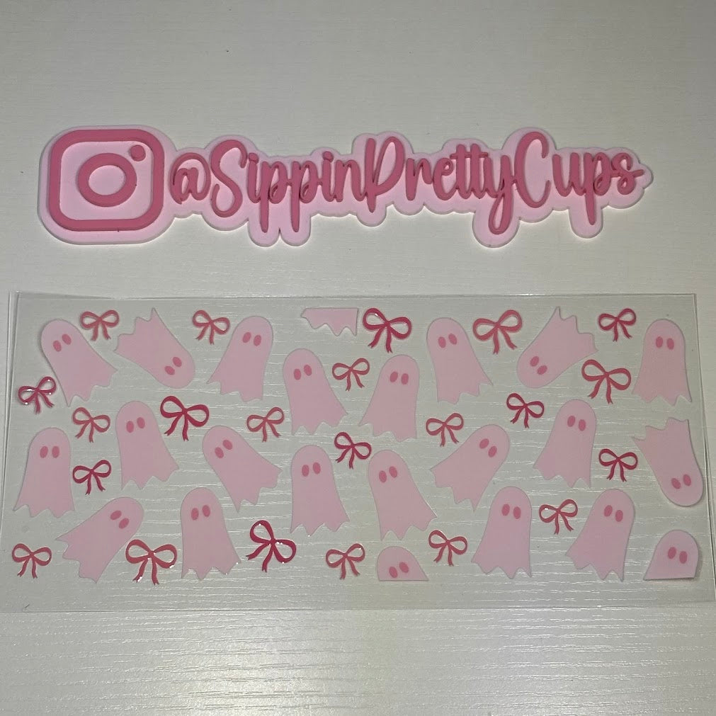 Halloween / Pink ghost and pink bows