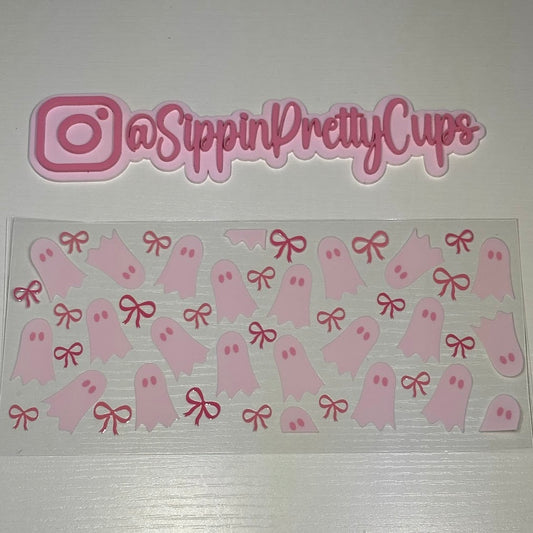 Halloween / Pink ghost and pink bows
