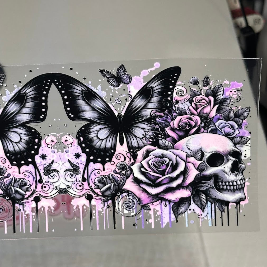Butterflies / Gothic butterflies and Skull