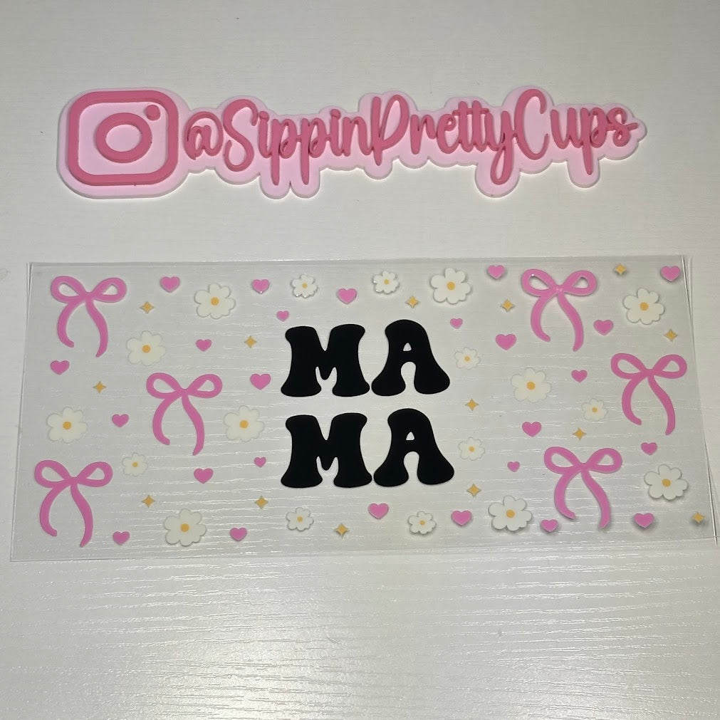 Mom / Mama bows and flowers