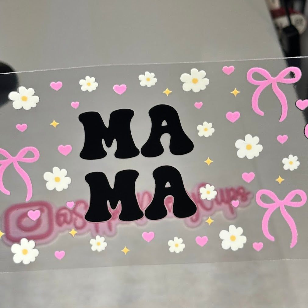 Mom / Mama bows and flowers