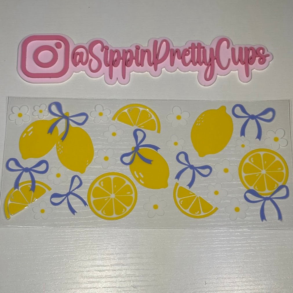 Fruit / Lemon blue bow