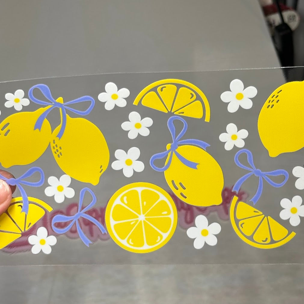 Fruit / Lemon blue bow