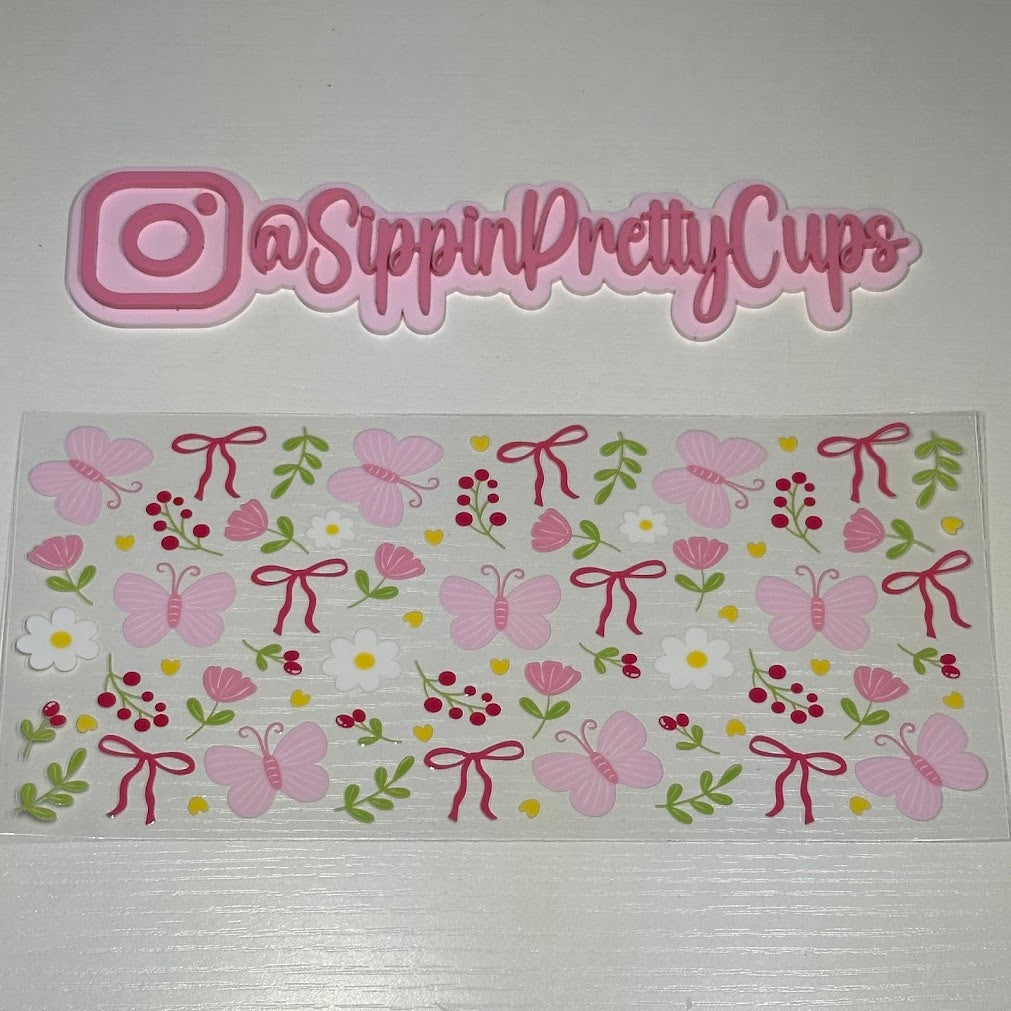 Butterfly / Pink Butterfly Spring and bows