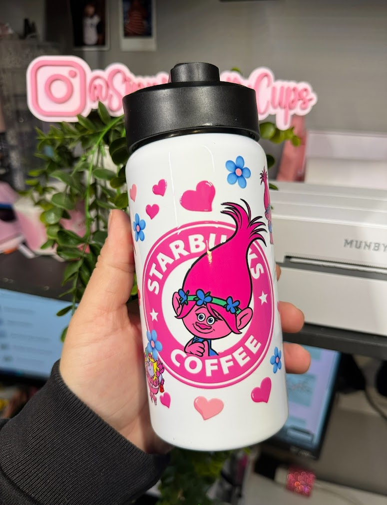 15oz Stainless Steel waterbottle Trolls